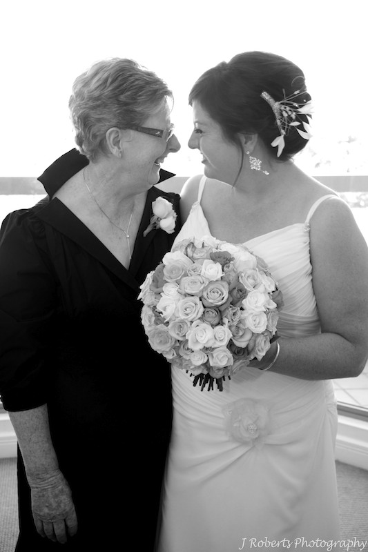 Bride and her mother - wedding photography sydney
